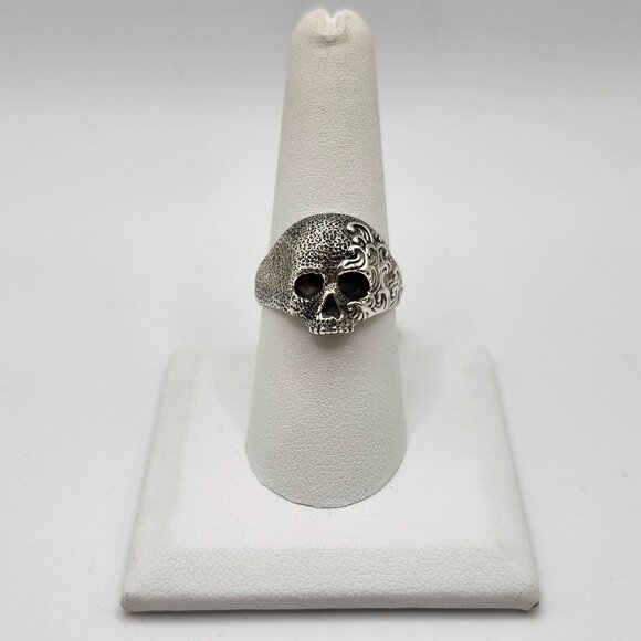 David Yurman Waves Skull Ring .925 Sterling Silver Size 8 - Picture 1 of 11
